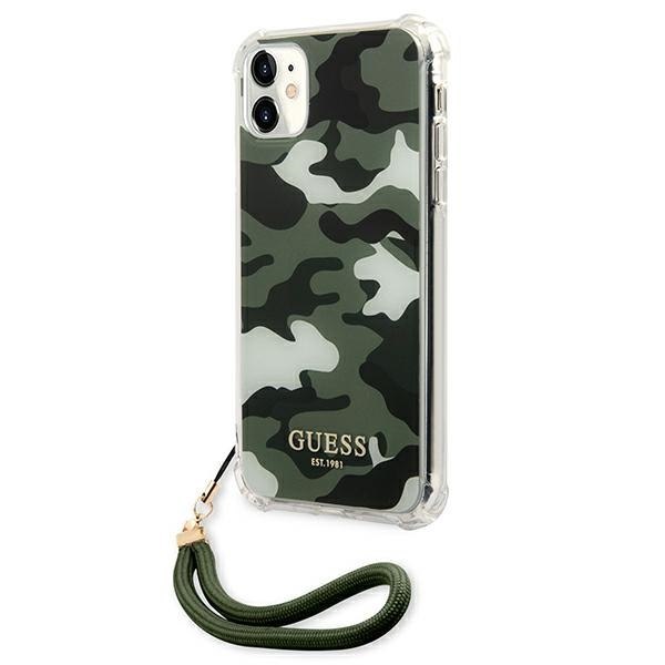 Guess GUHCN61KSARKA iPhone 11 / Xr 6,1" zielony/khaki hardcase Camo